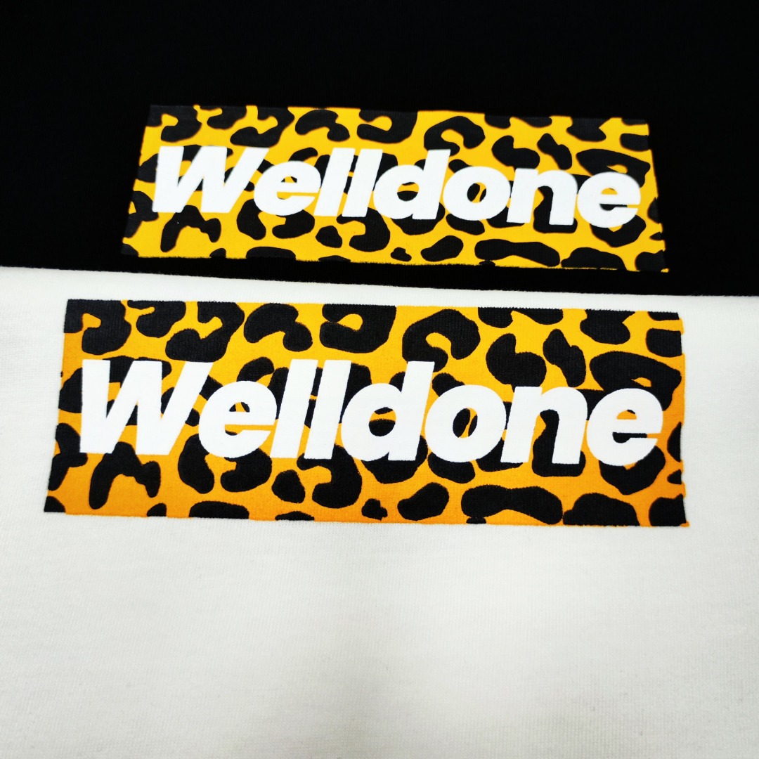 WE11D0NETRACK Leopard print Box Log T-Shirt