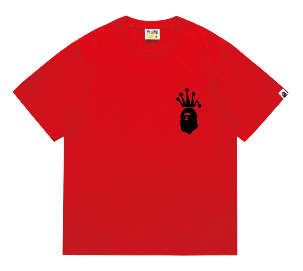 BAPE×Stuss! Black Color logo lettering Tee