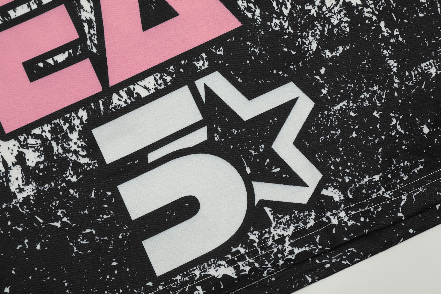 Saint Mich@el Tears Full Print Long Sleeve White Pink T-Shirt