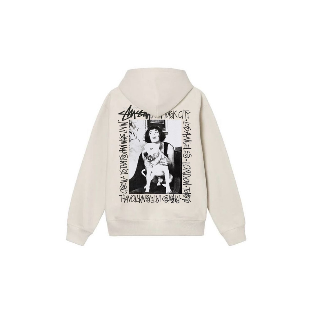 Stu$$y scenic and character graphic print hoodie