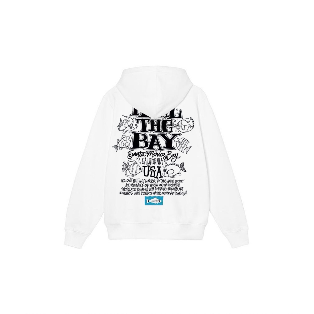 Stu$$y x Heal the Bay IZmA SS23 Heal the Bay Ocean Pigment Dyed Tee Graphic Printed Hoodie