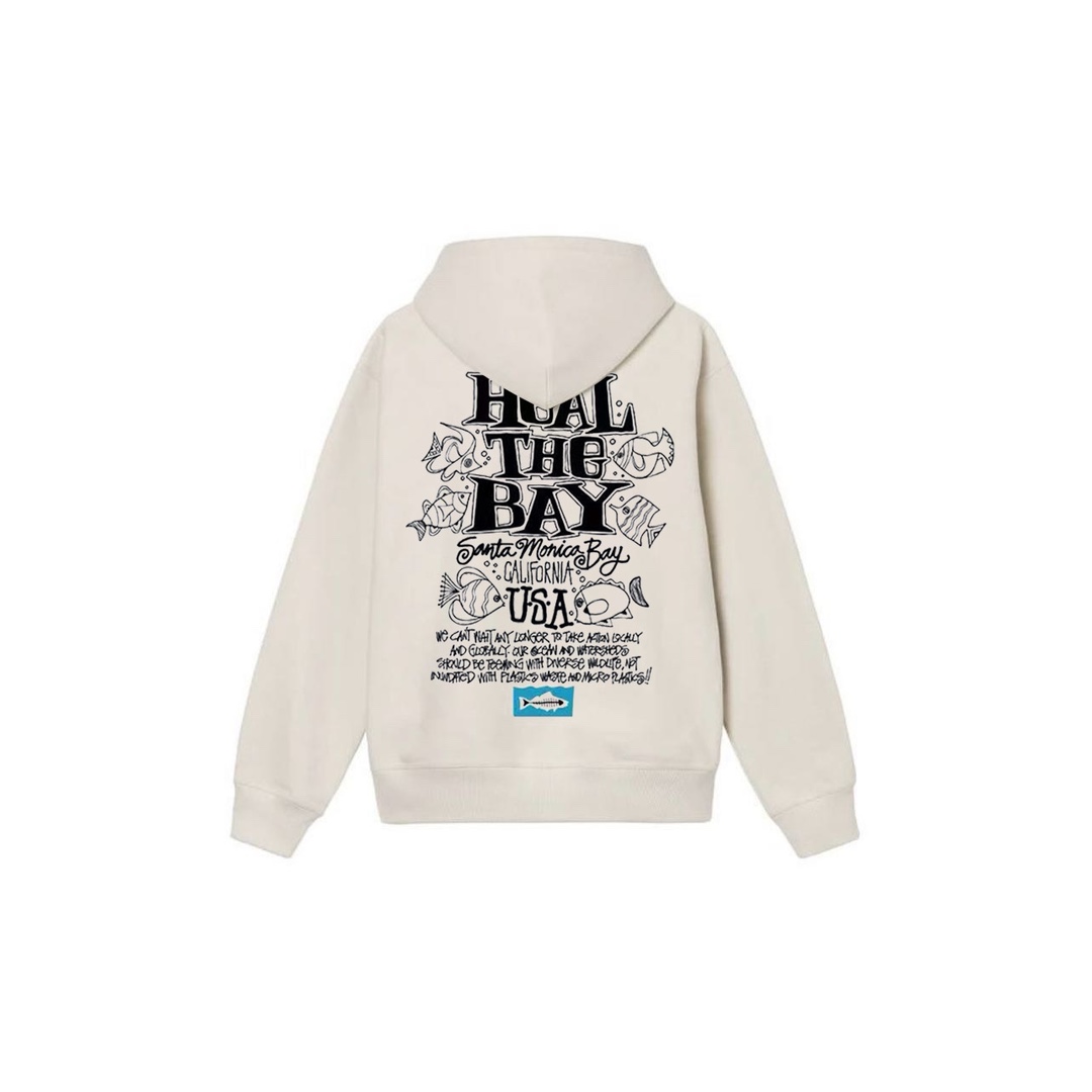 Stu$$y x Heal the Bay IZmA SS23 Heal the Bay Ocean Pigment Dyed Tee Graphic Printed Hoodie