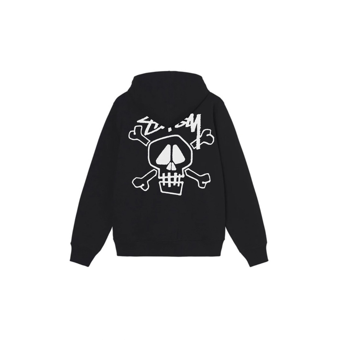 Stu$$y Skull & Bones Tee Pigment Dyed Graphic Printed Hoodie