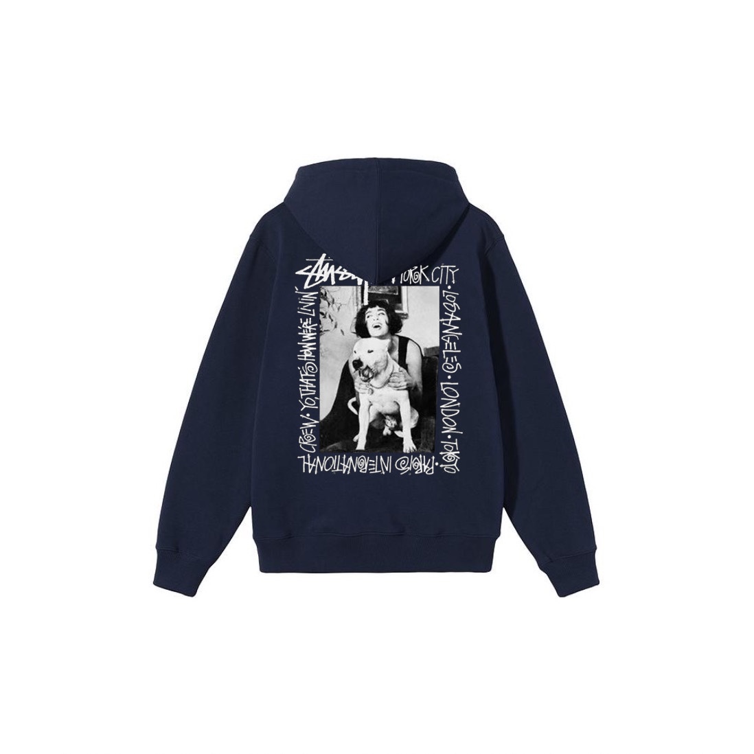 Stu$$y scenic and character graphic print hoodie
