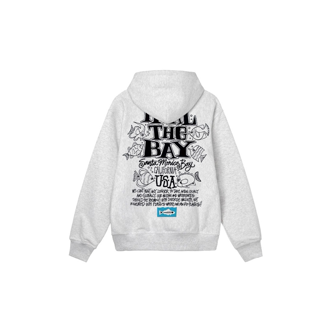 Stu$$y x Heal the Bay IZmA SS23 Heal the Bay Ocean Pigment Dyed Tee Graphic Printed Hoodie