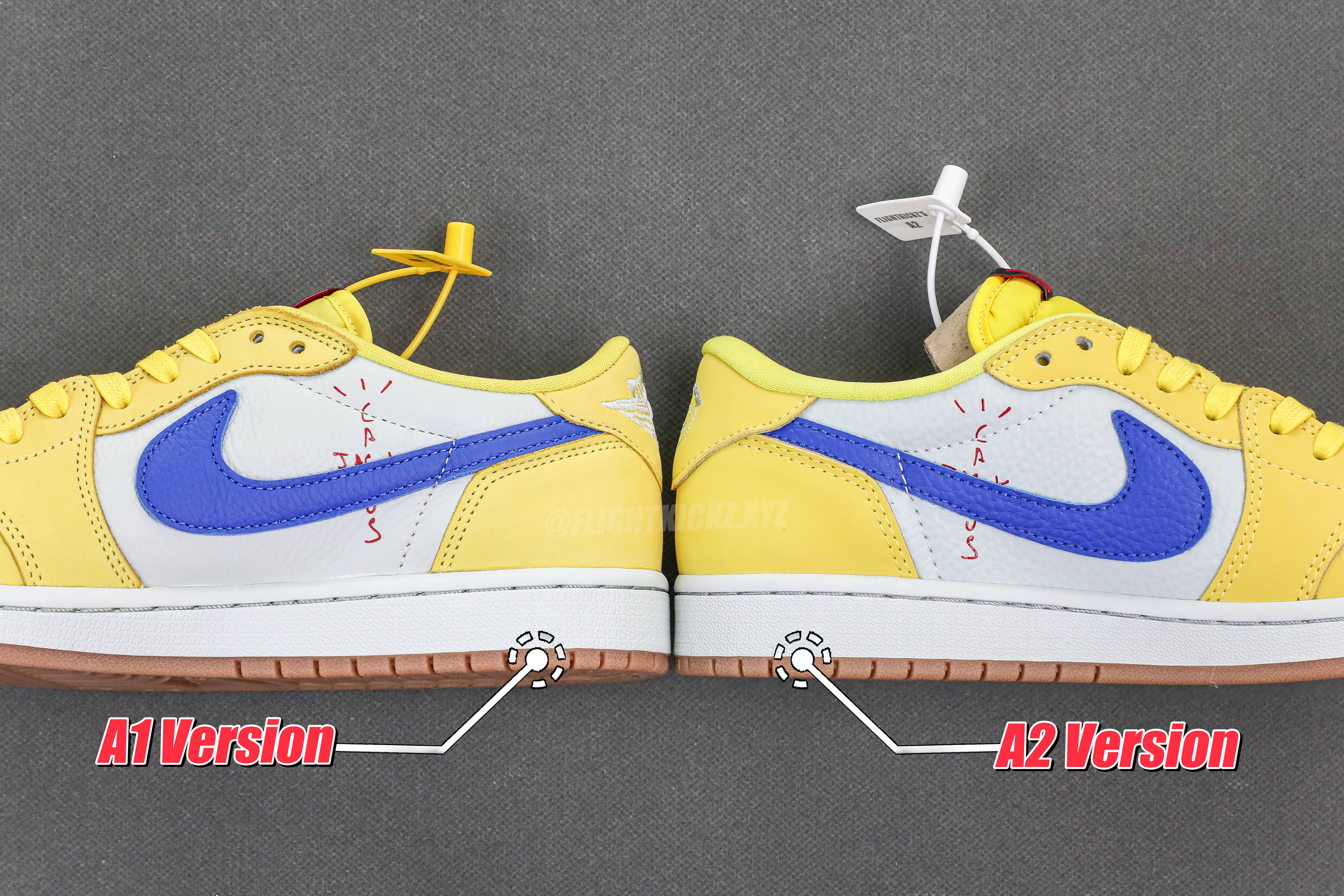 Travis Scott x Air Jordan 1 Retro Low OG SP “ElkinsCanary Yellow”（A2 Batch)