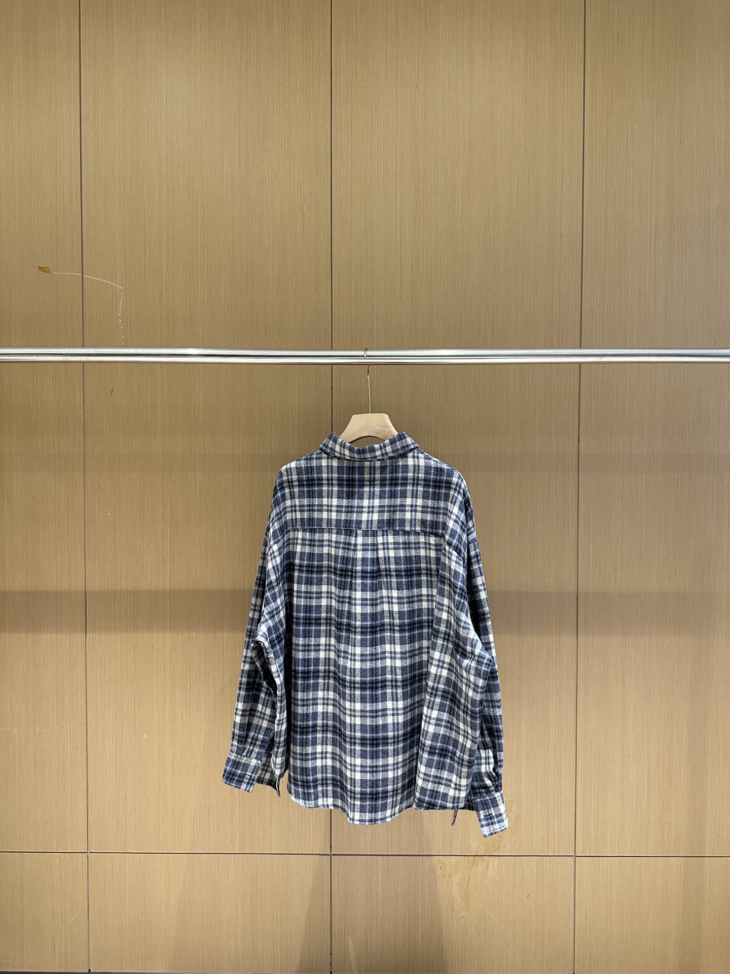 Far Archive Flannel Tassel Blue Plaid Shirt