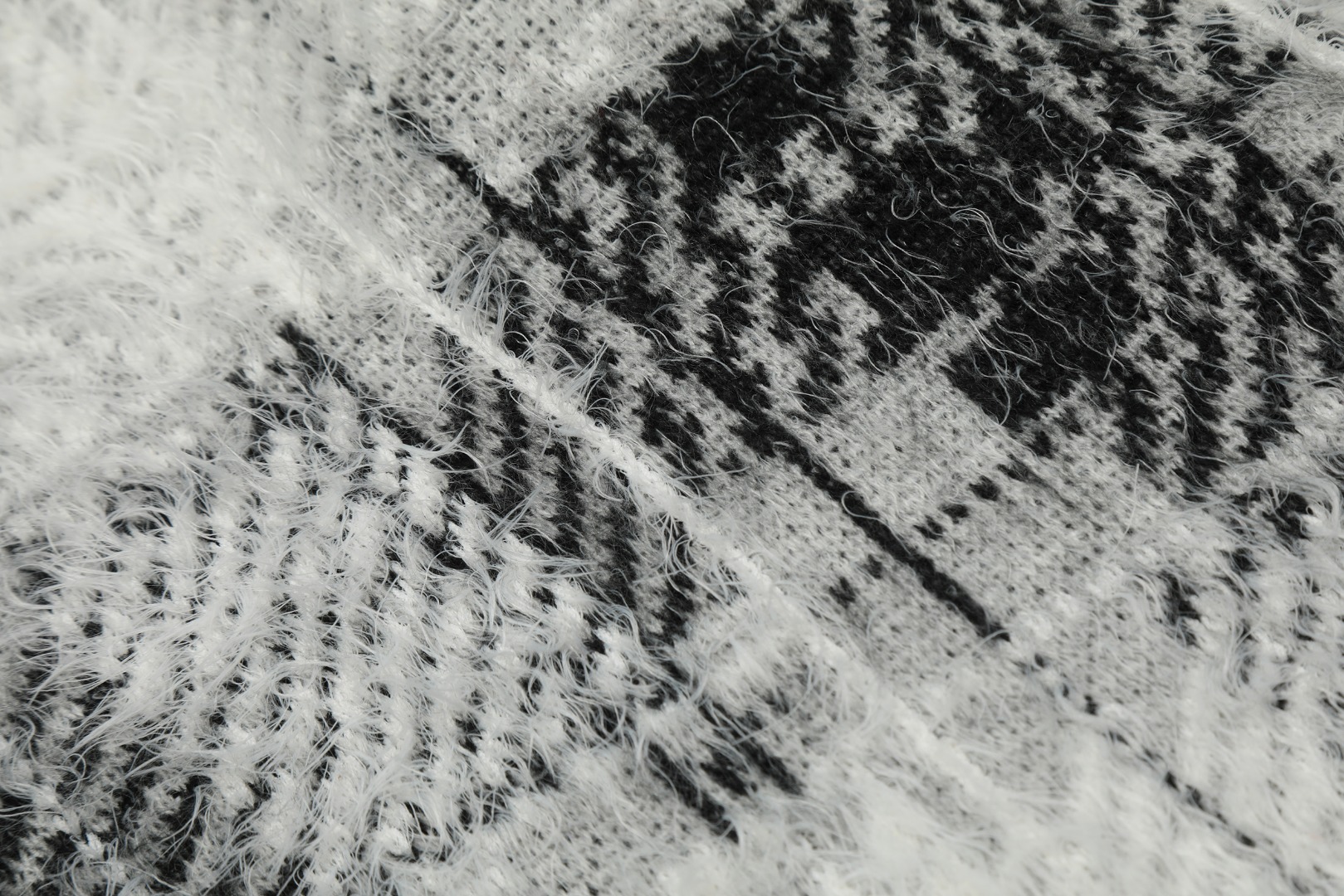 Stussy Hairy Plaid Cardigan Sweater