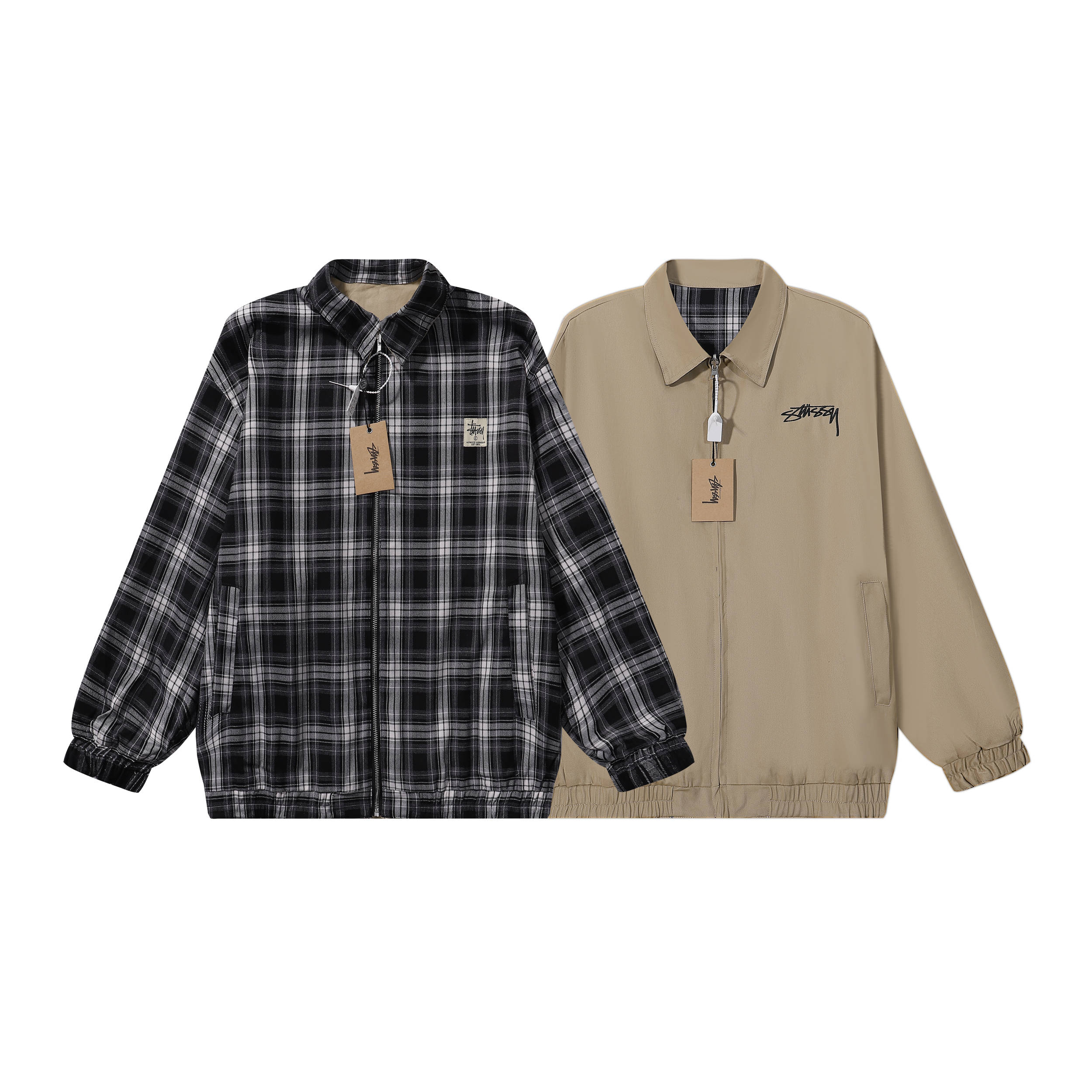 Stussy Double-sided Reversible Zipper Jacket Shirt