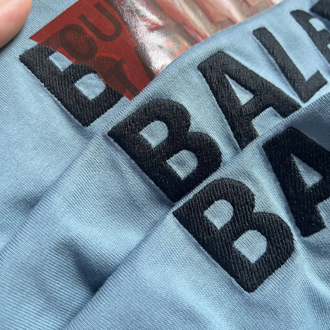 Balanciag@ Embroidery Adhesive Tee
